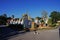 Lampang province, Thailand, December23,2018, Budhist temple with cluster historic pagodas