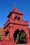 Lamphun, Thailand: Drum-Bell Tower at Thai Temple