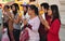 Lamphun, Thailand: People Praying at Thai Temple