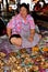 Lamphun, Thailand: Woman Selling Mushrooms