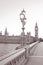 Lamppost, Big Ben and Houses of Parliament, London