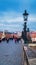 Lamppost on the Charles Bridge in Prague