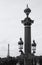 Lamppost and Eiffel Tower in the distance. Paris