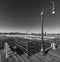 Lamppost in Santa Monica wooden pier