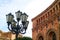 Lamppost with Stunning Architectures on Republic Square in Downtown Yerevan, Armenia