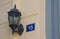 Lamppost on the wall of house number 15