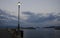 Lamps during dusk in the port of Megijima Island