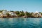 Lamu Skyline seen from ocean in Shela Beach in Old Town of Lamu island, kenya