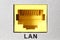 LAN Socket Closeup