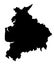 Lancashire silhouette map.