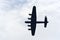 Lancaster bomber from below