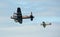 Lancaster bomber and hawker hurricane