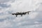 Lancaster bomber with prop blur with landing gear