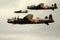 Lancaster bomber , ww2 4 Engine heavy bombers flying in formation