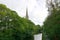 Lancaster Cathedral. View from the Lancaster Canal. UK