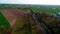 Lancaster Stream in Amish Countryside as seen by Drone