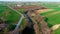 Lancaster Stream in Amish Countryside as seen by Drone