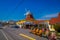 LANCASTER, USA - APRIL, 18, 2018: Outdoor view of mixed building structure of modern and classic restaurant called dutch