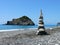 Land-art on beach in Calabria