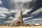 Land Drilling Rig and Cloudy Sky