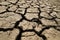 Land with dry and cracked ground. Desert, global warming