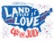 Land that I love Fourth of July greeting card