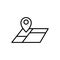 Land on map icon on a white background.