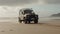 Land Rover Defender Driving On Beach