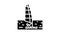 land sailing glyph icon animation