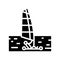 land sailing glyph icon vector illustration