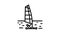 land sailing line icon animation