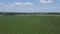 Land for sale and investment in aerial view. green field, agriculture farm. That real estate or property. Plot of land lot
