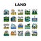 Land Scape Nature Collection Icons Set Vector