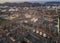 Land scape of Oil refinery plant from bird eye view on night