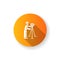 Land surveyor orange flat design long shadow glyph icon