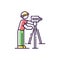 Land surveyor RGB color icon