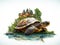 Land turtle  Made With Generative AI illustration