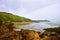 Land water sky.Panoramic tropical beach and Arabia