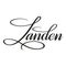Landen. Calligraphic spelling of the name.
