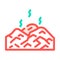 landfill gas biogas color icon vector illustration