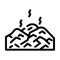 landfill gas biogas line icon vector illustration