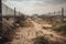 landfill surrounded by a fence and security patrol for safety