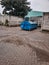 landfill tank is blue. Mojokerto, East Java, Indonesia. april, 2023