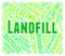Landfill Word Represents Waste Management And Disposal