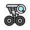 landing gear check aircraft color icon vector illustration