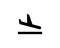 Landing icon. Flight land. Vector on isolated white background. EPS 10