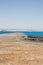 Landing jetty Isla Los Lobos towards the Las Dunas