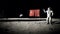 Landing on the moon cosmonaut