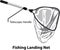 Landing net for fishing illustration marked diagram vector