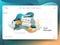 Landing Page Task Manager vector illustration modern concept, can use for Headers of web pages, templates, UI, web, mobile app,